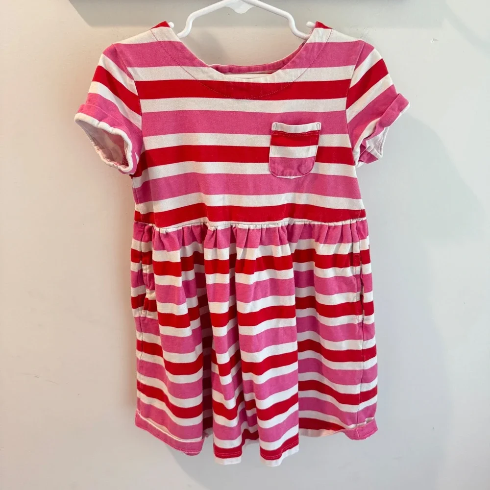 Mini Boden Girls Dress Bundle Lot of 4 Size 5-6Y Animals Mermaids Stripes Cats - Picture 2 of 14